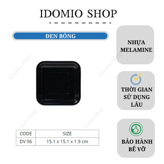 Dĩa Nhựa Vuông Màu Đen -DV96