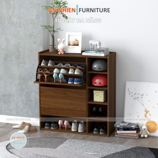 Tủ Giày Thông Minh Đa Năng Nội Thất An Nhiên - Có Hậu Kín - D90xR30xC95cm