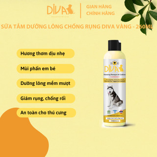 Sữa tắm chó dưỡng lông giảm rụng diva vàng 260ml