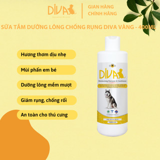 Sữa tắm chó dưỡng lông giảm rụng diva vàng 400ml