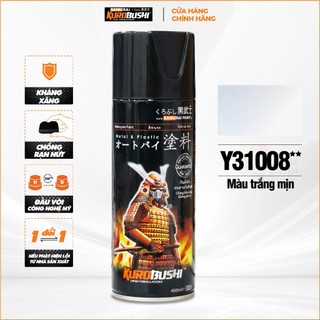 Sơn samurai - màu trắng mịn y31008 chuyên dùng cho xe máy