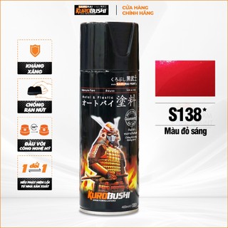 Sơn xịt samurai kurobushi - màu đỏ sáng suzuki s138 chuyên dùng cho xe máy