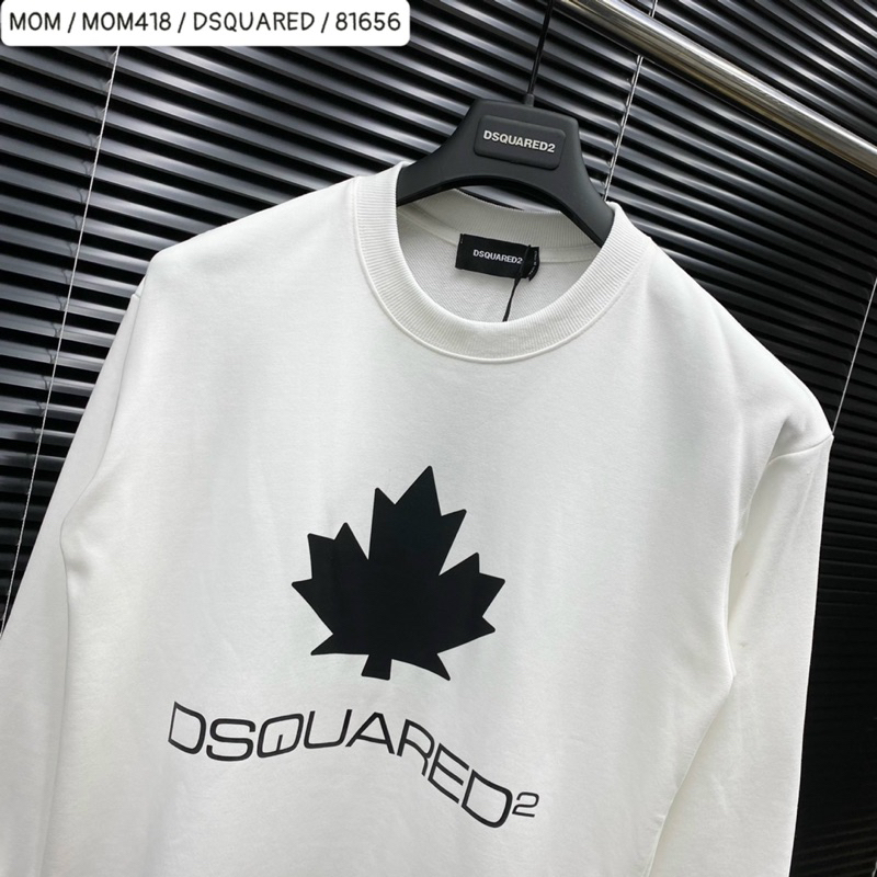 Áo nỉ thu đông dsq2 có hoạ tiết in hình hai màu đen trắng thời trang nam nữ phong cách giới trẻ có size từ s đến xl