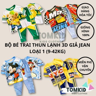Đồ bộ cho bé trai bộ TAY NGẮN QUẦN DÀI bé trai chất thun lạnh chính phẩm loại 1 9-42kg Tomkids