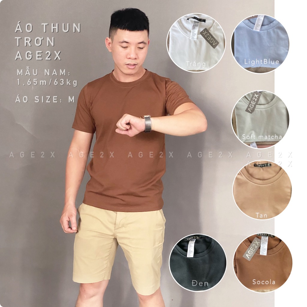 TOP 10 Màu Áo Thun Trơn Nam chất thun 83%cotton 4 chiều 225gsm