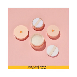 Phấn phủ kiềm dầu skinfood peach cotton blur pact, powder