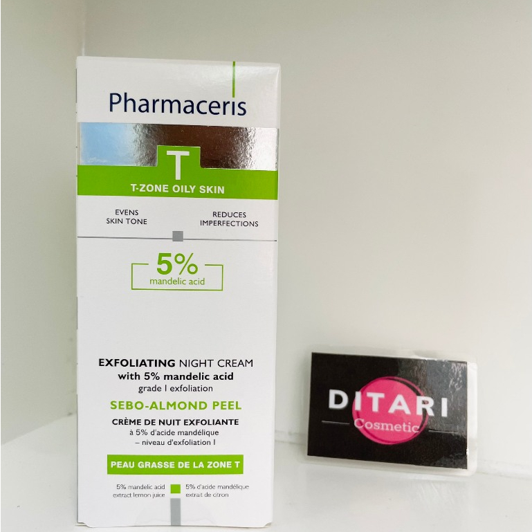 Kem Dưỡng Ban Đêm Da Dầu Mụn 5 % Mandelic Pharmaceris SEBO ALMOND PEEL 5% -  Ditari