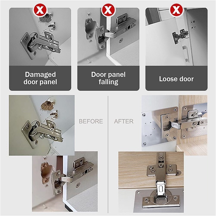 Bản Lề Inox Sửa Tủ Bếp Tặng Kèm 6 Vít