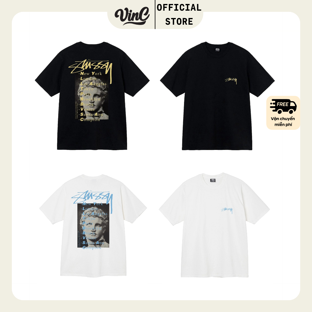 Áo thun Stussy Statue Pig Dyed unisex - AUTH - CÓ SẴN
