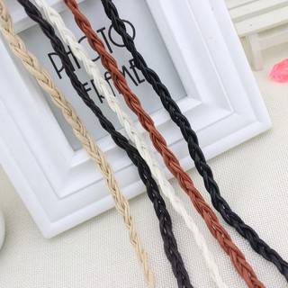 Thắt lưng dây nịt nữ lá bện rít da dài