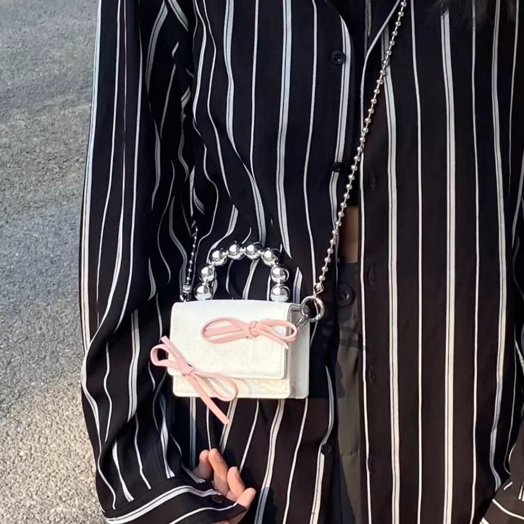 Túi xách nữ, túi đeo chéo thời trang công sở Hàn Quốc đeo chéo hot trend _ BAG MINI đính nơ quai ngọc | BigBuy360 - bigbuy360.vn