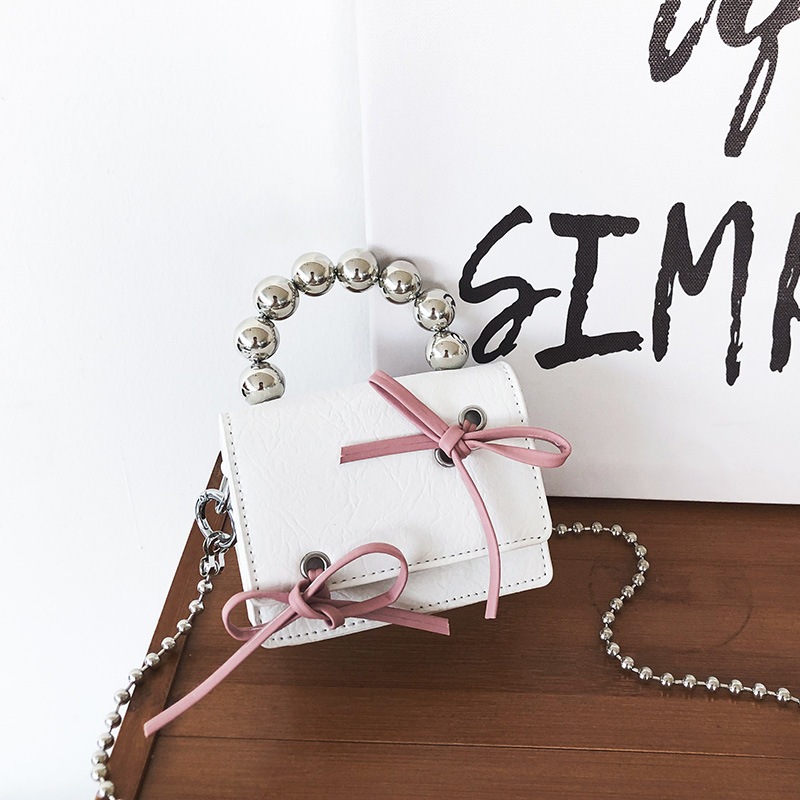 Túi xách nữ, túi đeo chéo thời trang công sở Hàn Quốc đeo chéo hot trend 2023 _ TÚI MINI ĐEO CHÉO ĐÍNH NƠ QUAI NGỌC