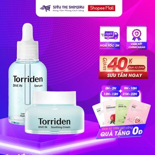 Serum DIVE IN TORRIDEN chứa axit hyaluronic phân tử thấp giúp giữ ẩm sáng bóng da/ giữ ẩm sâu bên trong/ 50ml/ 50ml+50ml