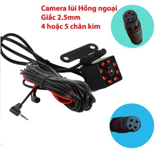 Camera lùi hông ngoại, 8 hồng ngoại, dây tín hiệu dài 5 -10 mét - chỉ dùng cho camera hành trình