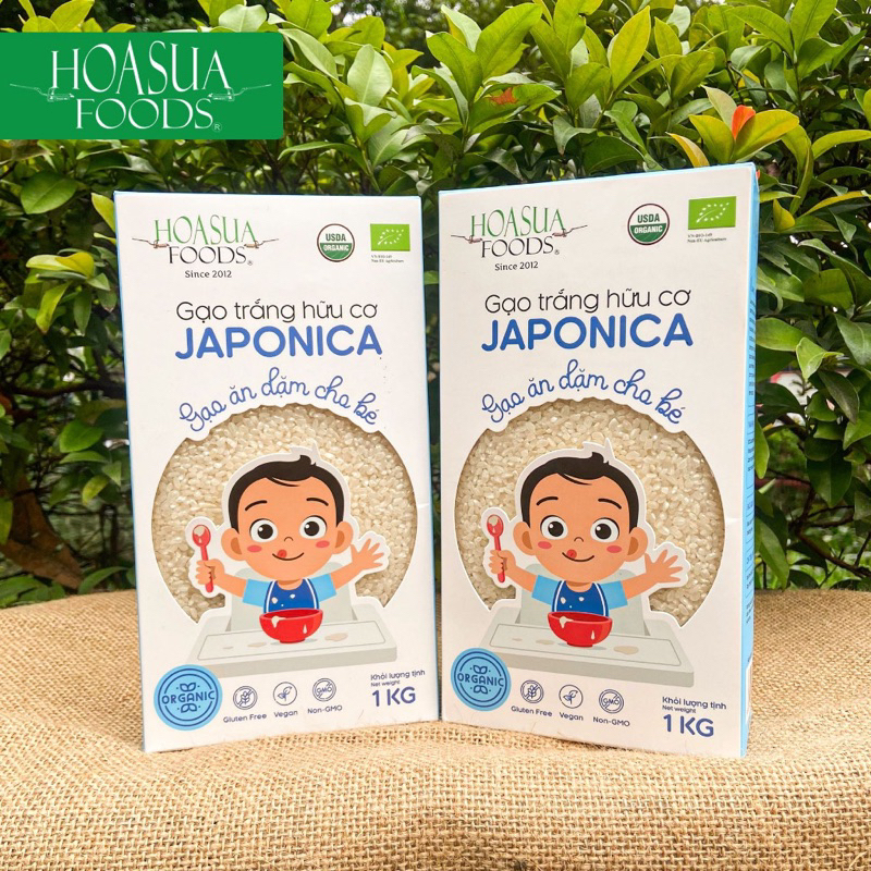 Gạo ăn dặm hữu cơ Japonica Hoa Sữa cho bé từ 6 tháng tuổi