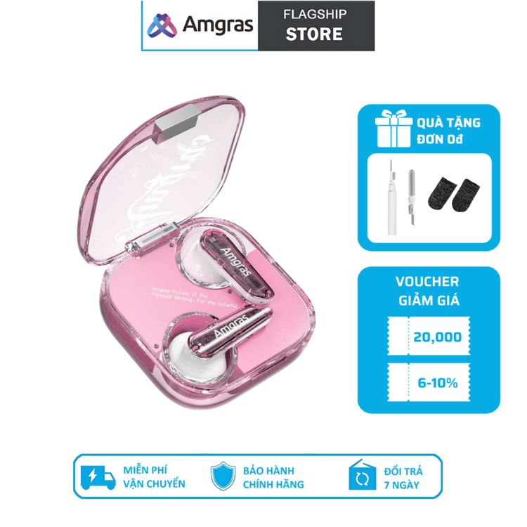 TAI NGHE BLUETOOTH, KHÔNG DÂY AMGRAS FUTURE VI PRO, TRUE WIRELESS EARPHONE 3C32