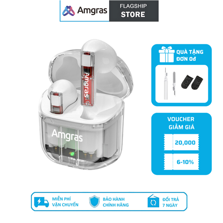 TAI NGHE BLUETOOTH, KHÔNG DÂY, AMGRAS FUTURE II PRO, TRUE WIRELESS EARPHONE 3C18
