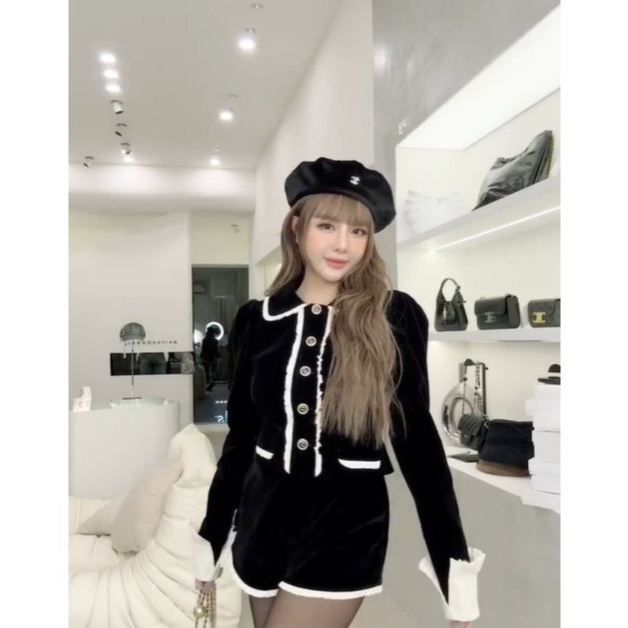 Set nhung tay dài kèm quần chuẩn MPB
