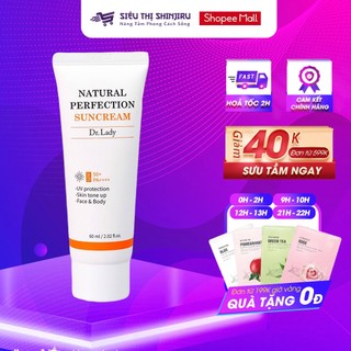 Kem chống nắng nâng tone Dr.Lady Suncream kiểm dầu, thẩm thấu nhanh 60ml SPF 50+ Hàn Quốc - PP bởi Shinjiru