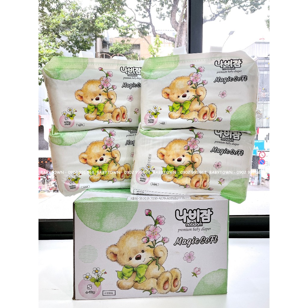 Tã/Bỉm NABIZAM Êm Mỏng Vượt Trội, Chống Tràn Tối Đa, Đủ Loại Kích Cỡ Cho Bé Từ 3kg Đến 25kg, Quy Cách 20-50 Miếng