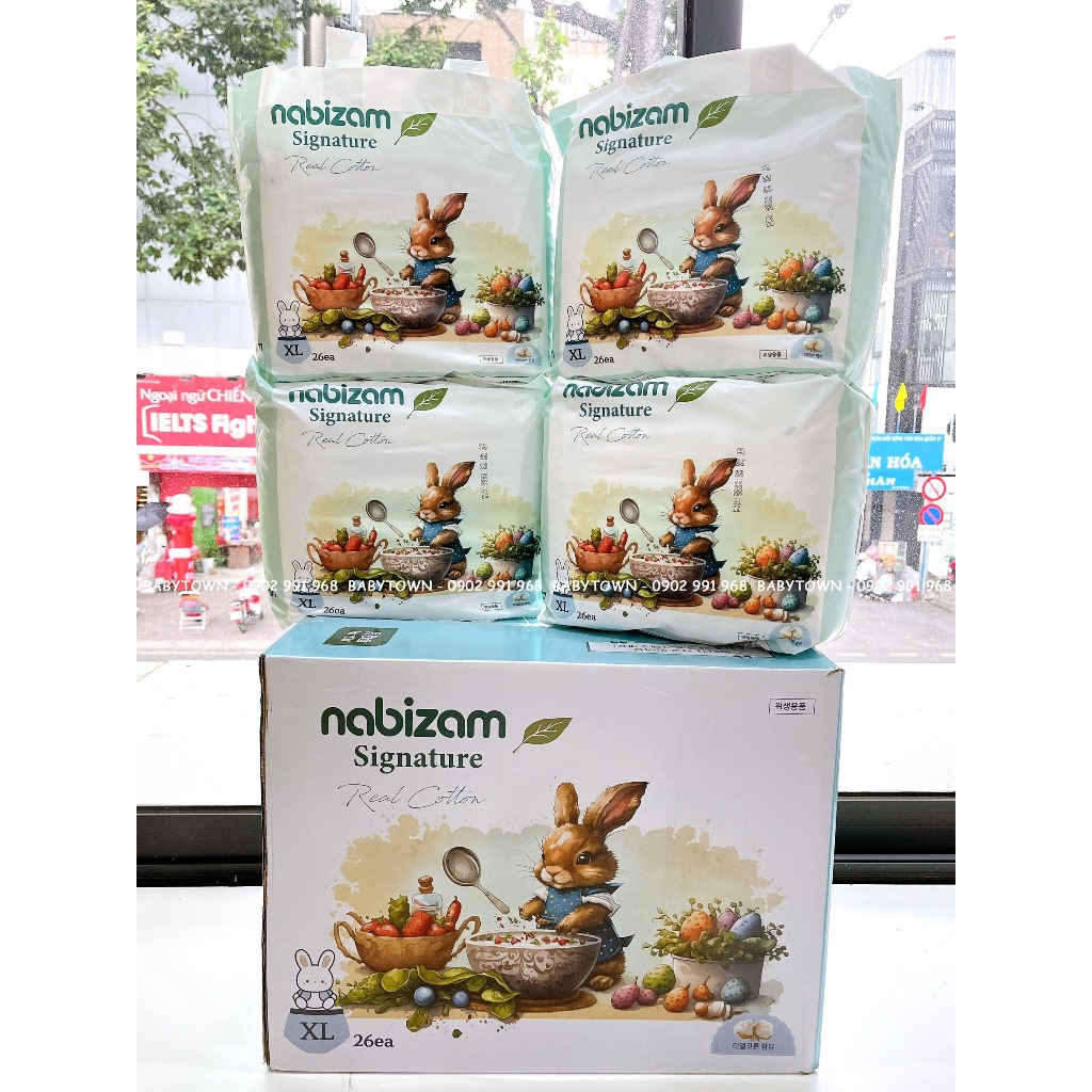 Tã/Bỉm NABIZAM Êm Mỏng Vượt Trội, Chống Tràn Tối Đa, Đủ Loại Kích Cỡ Cho Bé Từ 3kg Đến 25kg, Quy Cách 20-50 Miếng