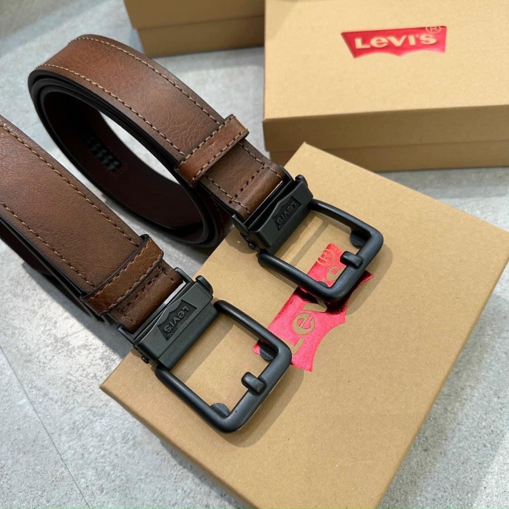 Thắt lưng 𝙇𝙚𝙫𝙞𝙨  Tăng Đưa mặt dây TRƠN NHÁM NÂU hàng xuất xịn Chuẩn Auth FullBox - Không bong tróc Cao Cấp CX