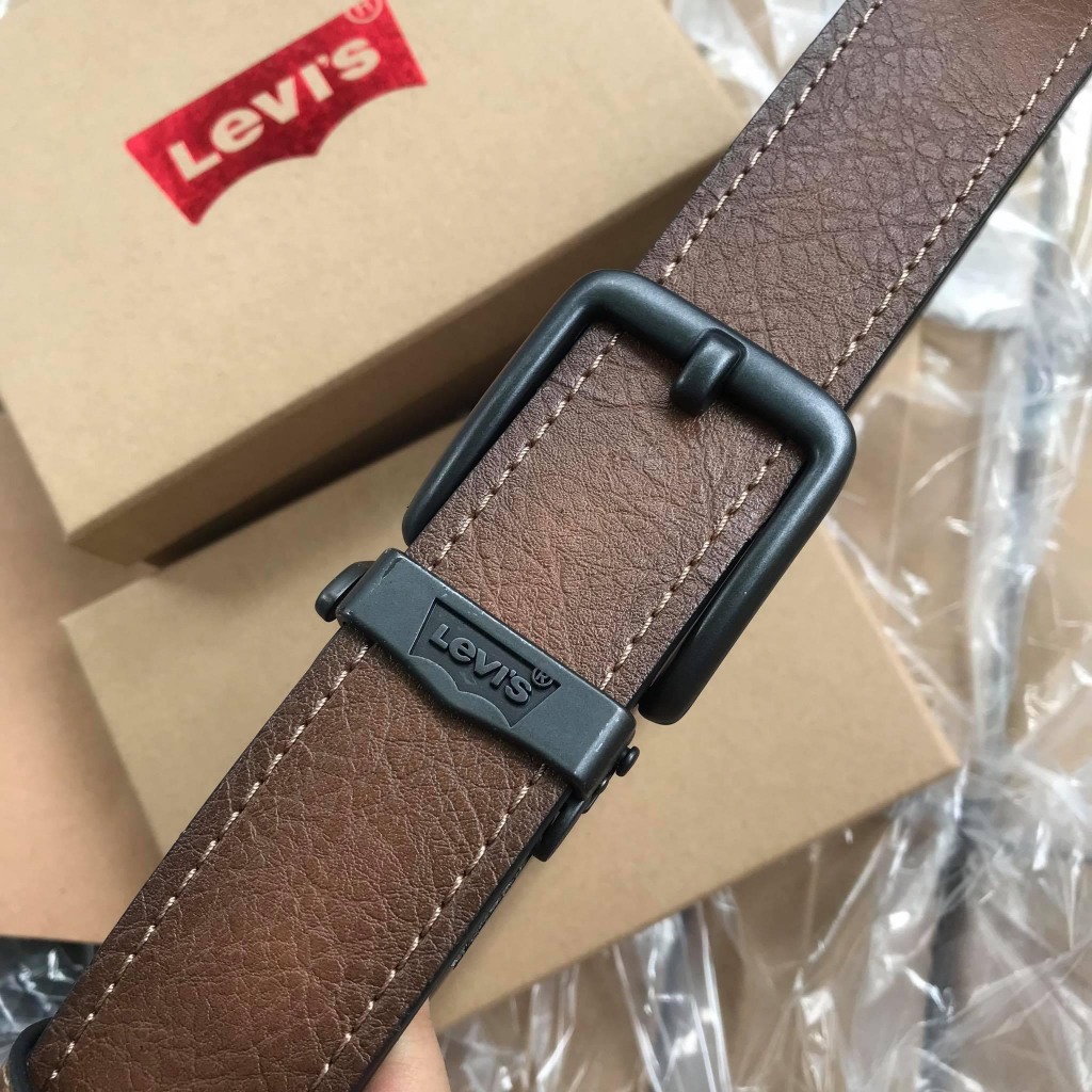 Thắt lưng 𝙇𝙚𝙫𝙞𝙨  Tăng Đưa mặt dây TRƠN NHÁM NÂU hàng xuất xịn Chuẩn Auth FullBox - Không bong tróc Cao Cấp CX