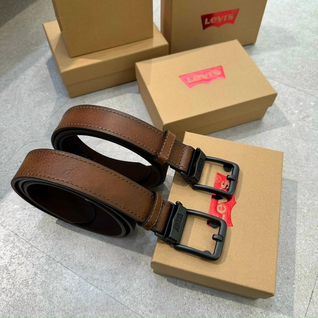 Thắt lưng 𝙇𝙚𝙫𝙞𝙨  Tăng Đưa mặt dây TRƠN NHÁM NÂU hàng xuất xịn Chuẩn Auth FullBox - Không bong tróc Cao Cấp CX