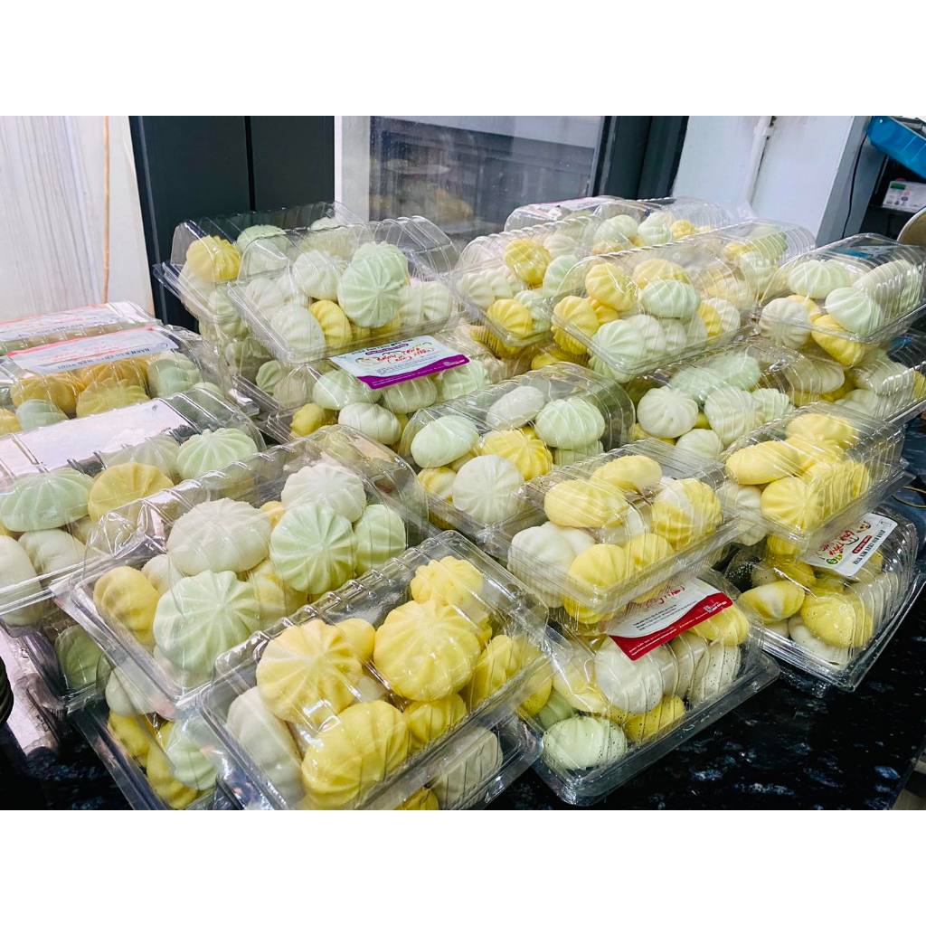 Bánh bao chay men tươi - không nhân - mầu trắng vegan