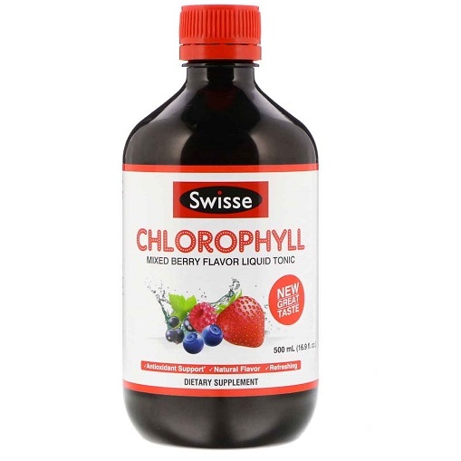Nước diệp lục Swisse chlorophyll Dâu/ Bạc Hà 500ml ]