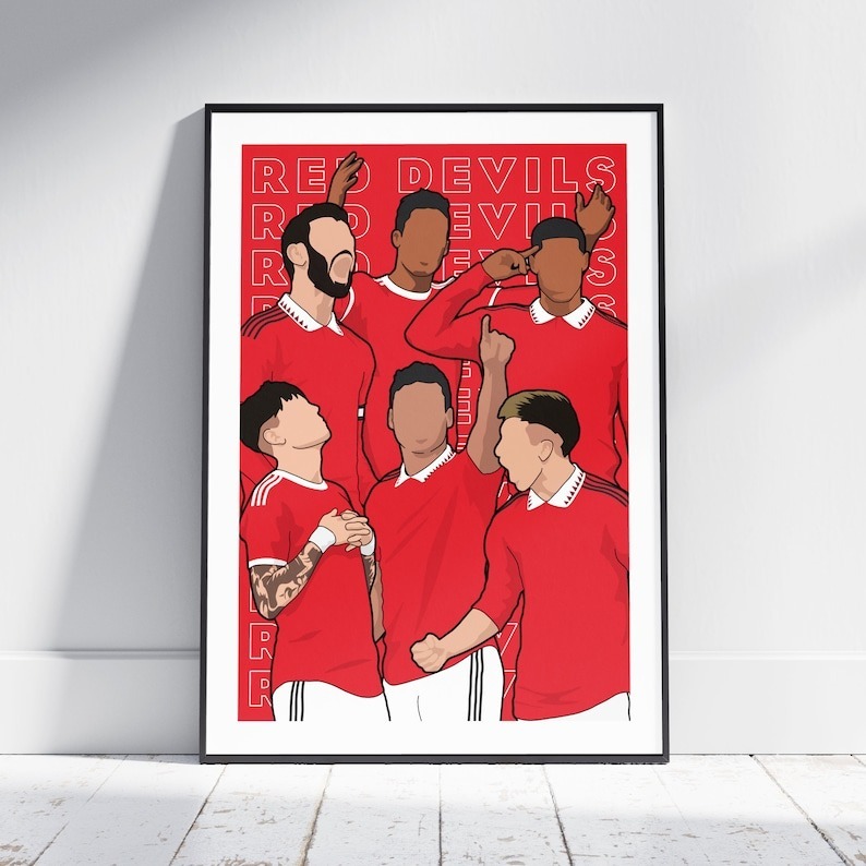 Manchester United Football Player Print