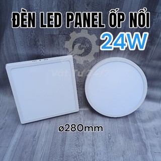 Đèn Ốp Trần Led gắn Nổi 24w Tròn - Vuông Panel Nổi phi 300 ánh sáng Trắng - Vàng