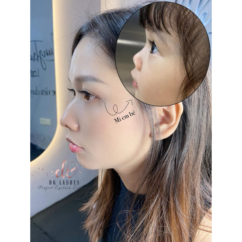 Mi tàng hình -Mi em bé mix size - 8mm-14mm - Mi giống mi thật đến 95%-Nối mi mà như không nối
