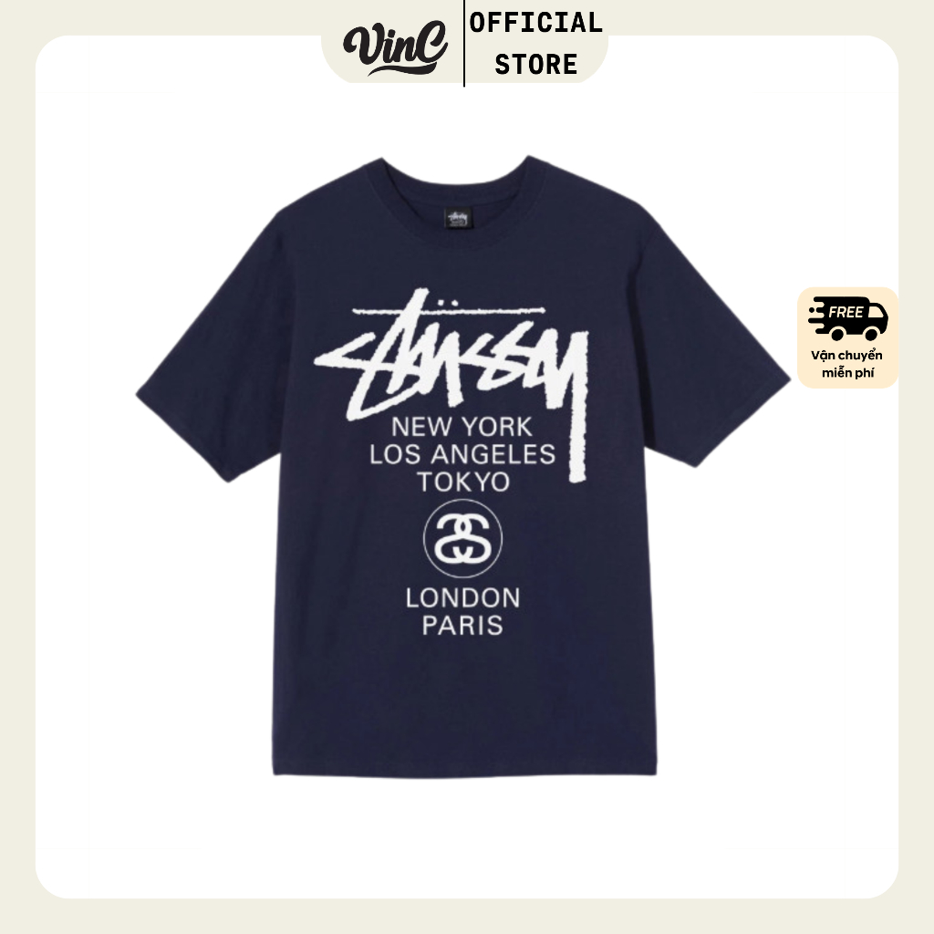 Áo thun Stussy World Tour phối màu mới unisex - CÓ SẴN