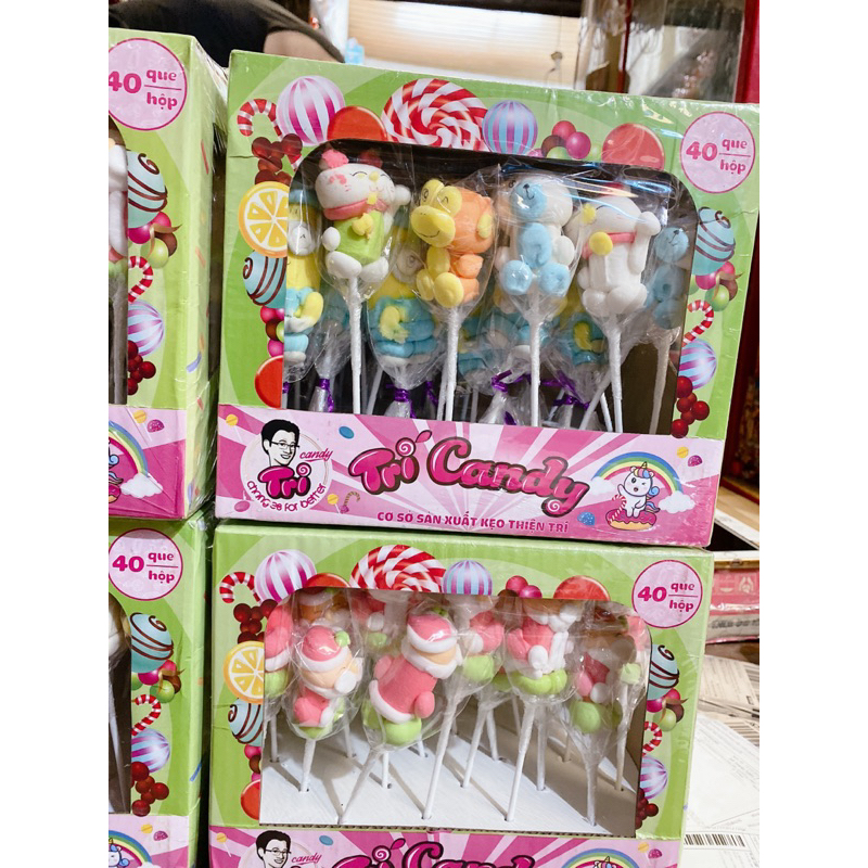 Sỉ Hộp 40 que kẹo mút hình gấu . ông già noell siêu ngon