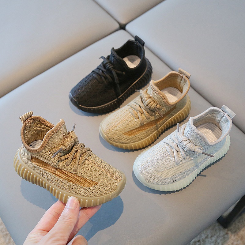 Giày sneaker đế mềm phối lưới thoáng khí cho bé trai bé gái