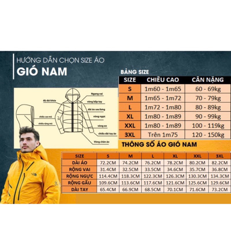 XẢ KHO XK,58-118kg]Áo gió 2 lớp nam cao cấp Bigsize TNFace chống nước