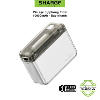 Pin sạc dự phòng sharge flow 10000mah 20w - 1c và 1a | shargeek