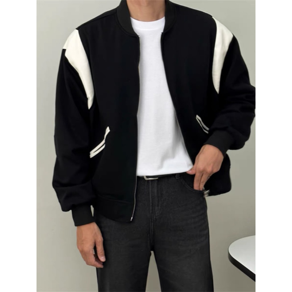 Áo khoác bomber phối vai TG01