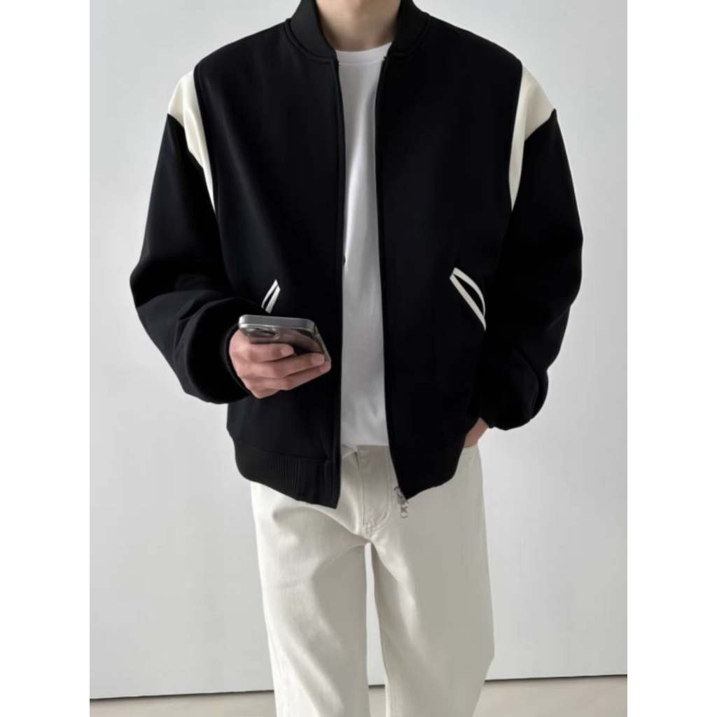 Áo khoác bomber phối vai TG01