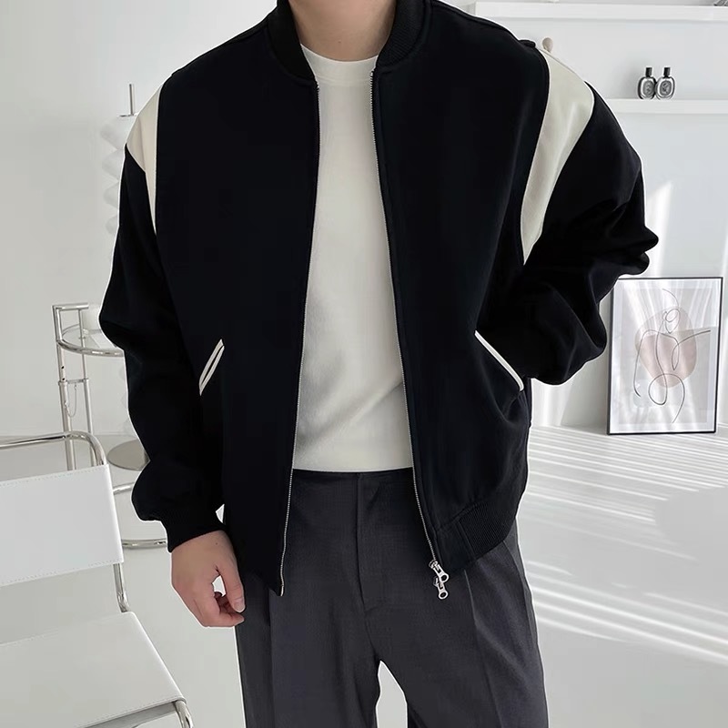 Áo khoác bomber phối vai TG01