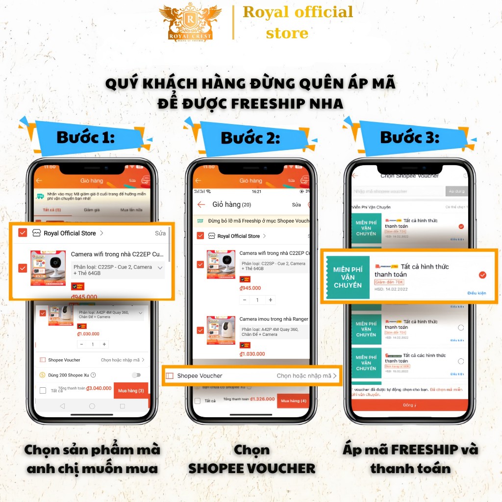 Camera wifi imou trong nhà A22EP 2M Full HD 1080P Xoay 360 độ, đàm thoại 2 chiều chính hãng - Camera imou wifi Royal