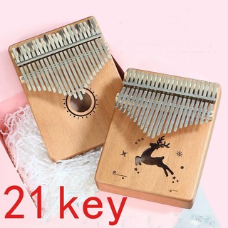 [RẺ NHẤT VIỆT NAM] Đàn kalimba gỗ thông 21 phím khắc nốt, nhiều hình cute, đầy đủ phụ kiện Tonic LZ002- Hàng chính hãng