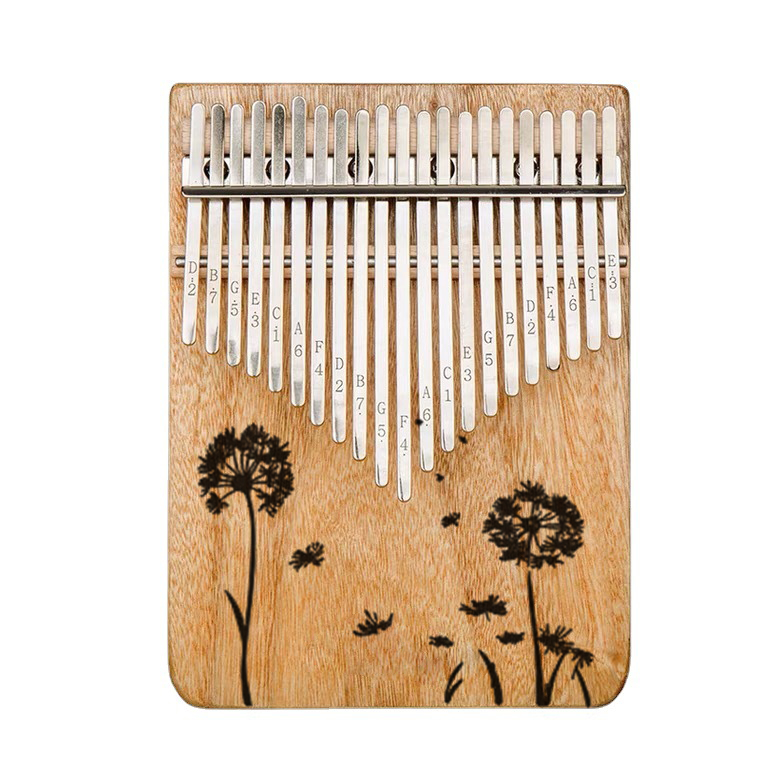 Đàn kalimba gỗ thông 21 phím khắc nốt, nhiều hình cute, đầy đủ phụ kiện Tonic LZ002- Hàng chính hãng