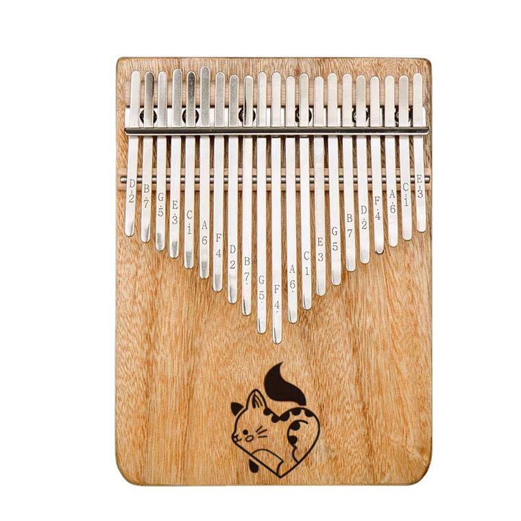Đàn kalimba gỗ thông 21 phím khắc nốt, nhiều hình cute, đầy đủ phụ kiện Tonic LZ002- Hàng chính hãng