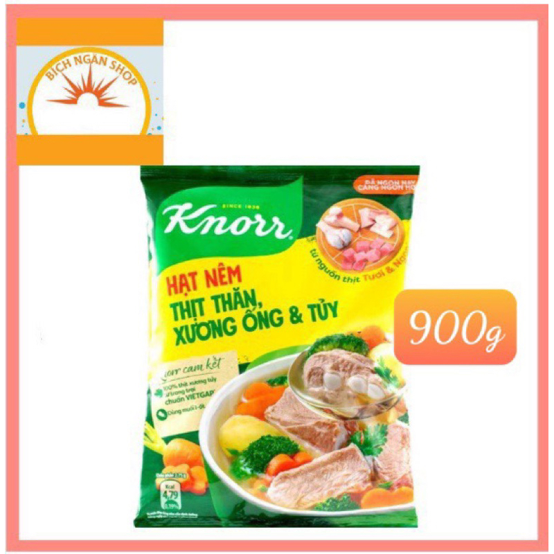 Hạt nêm thịt thăn, xương ống và tủy knorr 900g