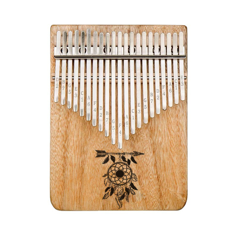 Đàn kalimba gỗ thông 21 phím khắc nốt, nhiều hình cute, đầy đủ phụ kiện Tonic LZ002- Hàng chính hãng