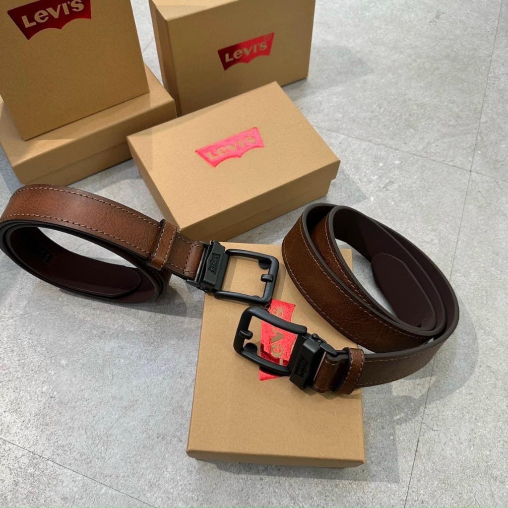 Thắt lưng 𝙇𝙚𝙫𝙞𝙨  Tăng Đưa mặt dây TRƠN NHÁM NÂU hàng xuất xịn Chuẩn Auth FullBox - Không bong tróc Cao Cấp CX