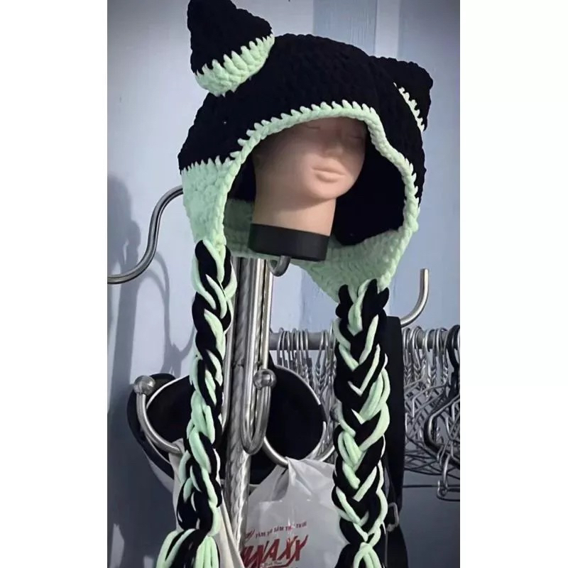 Mũ tai mèo len handmade