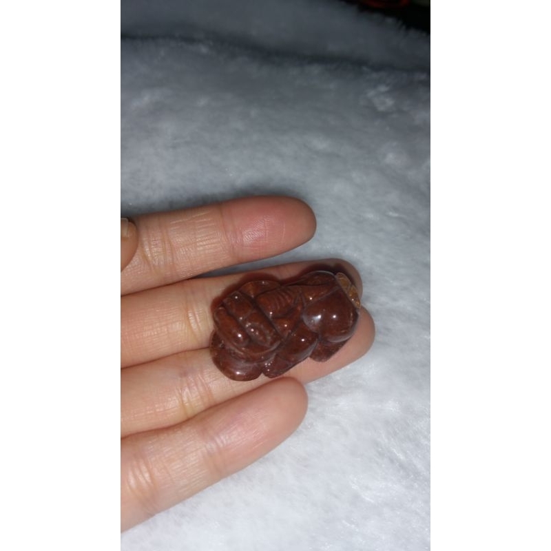 Tỳ hưu thạch anh tóc đỏ size mặt